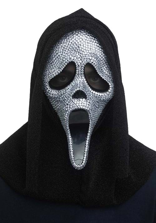 Womens Ghost Face Bling Costume Mask
