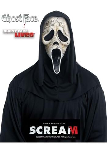 Adult Ghost Face Aged Costume Mask