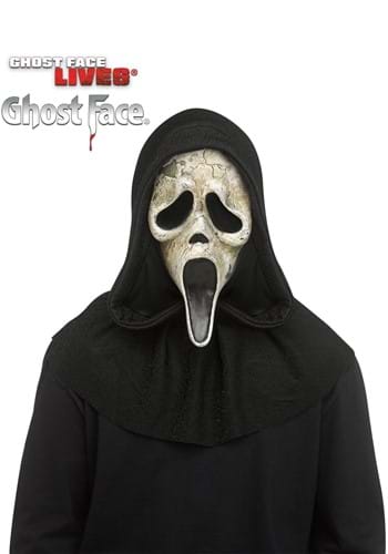 Adult Deluxe Costume Ghost Face Aged Mask