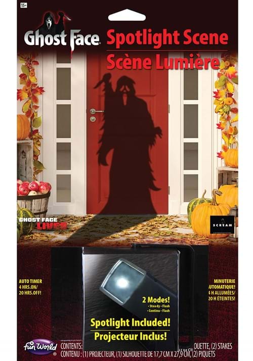 Silhouette Ghost Face with Spotlight Decoration