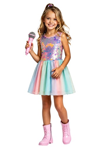 Girls Sweet Sequin Popstar Dress Costume