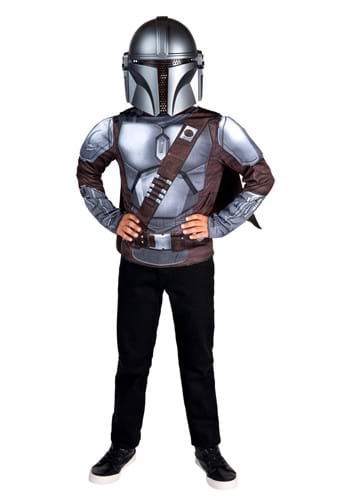 Kids Mandalorian Dress Up Muscle Chest Costume Set
