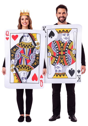 Adult King Queen Costume Card Set