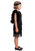 Girls Classic 1920s Black Flapper Costume Alt 3