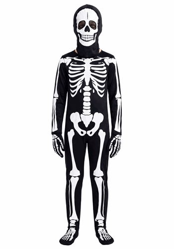 Child Glow in the Dark Skeleton Costume Onesie 1
