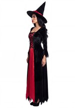 Womens Red Laced Witch Costume Dress Alt 2