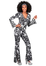 Womens Foxy Disco Costume Jumpsuit