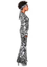 Women's Foxy Disco Costume Jumpsuit Alt 7