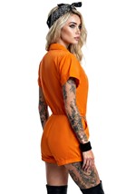 Womens Orange Sexy Prisoner Costume Alt 4