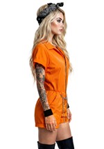 Womens Orange Sexy Prisoner Costume Alt 3