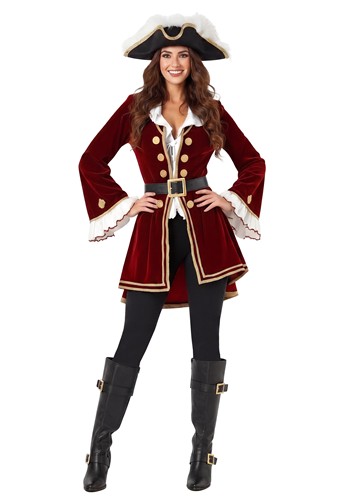 Crimson Pirate Captain Womens Costume