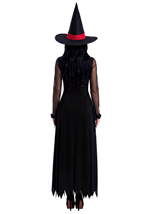 Adult Black and Red Witch Costume Alt 3