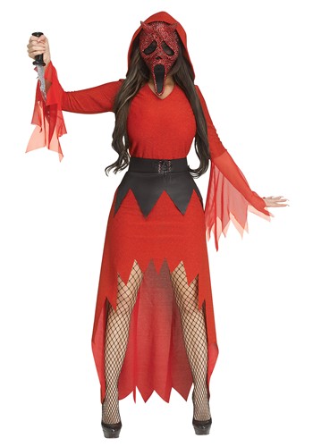 Womens Ghost Face Bling Devil Costume