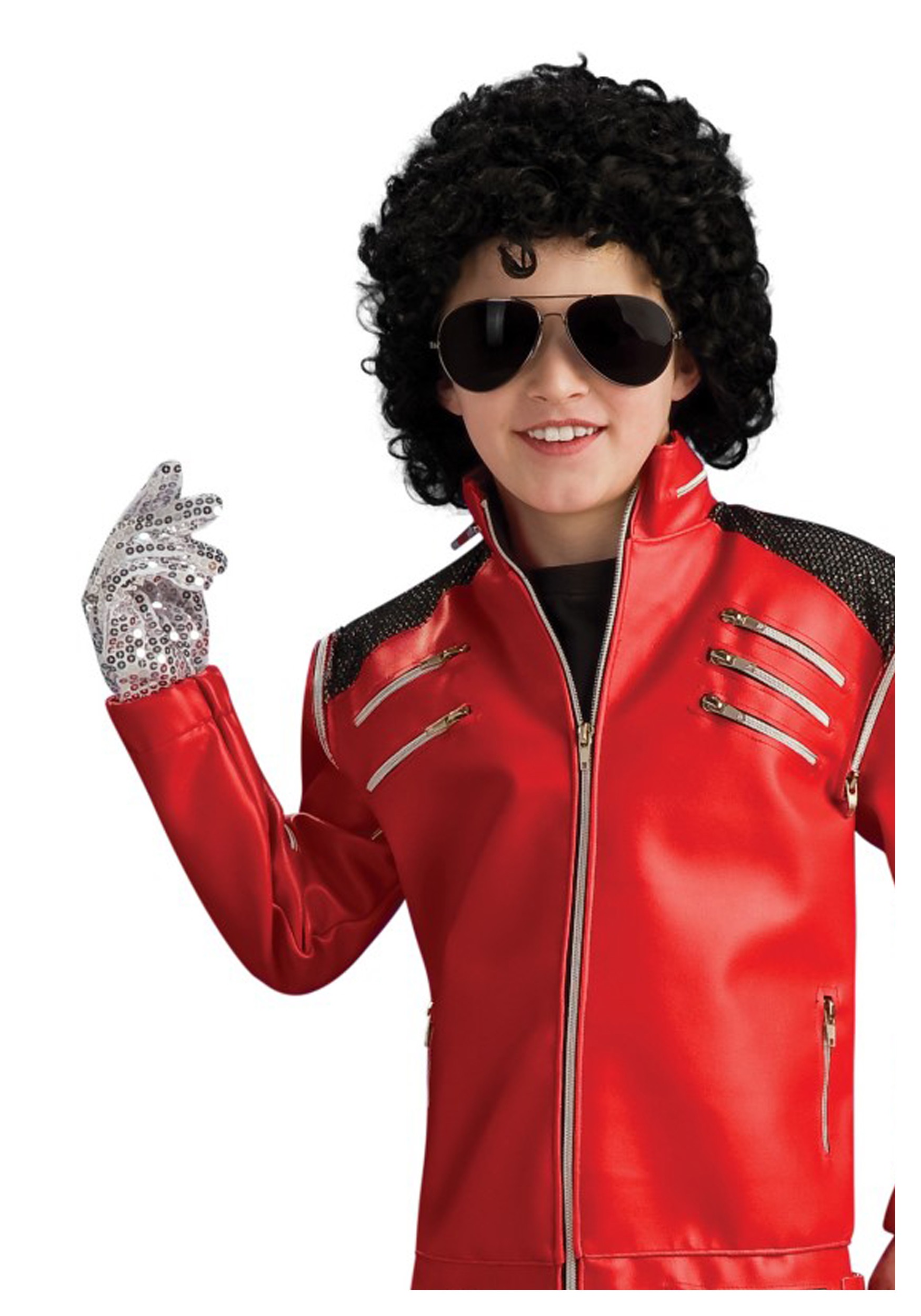 Michael Jackson Costume Accessory Kit With Wig Michael Jackson Costume Accessory Kit With Wig