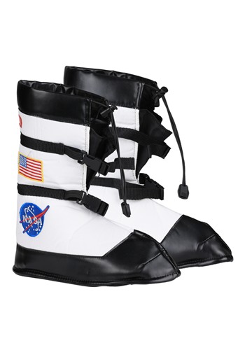 Child White Astronaut Costume Boots