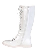 White Wrestling Costume Boots for Adults Alt 4