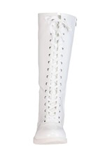 White Wrestling Costume Boots for Adults Alt 2