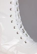 White Wrestling Costume Boots for Adults Alt 6