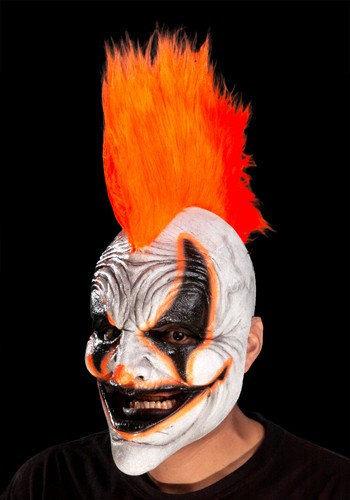 Adult Carousel Punk Clown Orange Costume Mask