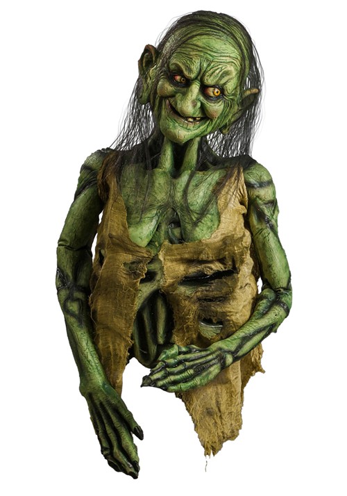 3FT Green Witch Half Body Decoration