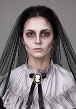 Womens Victorian Ghost Bride Dress Costume Alt 5