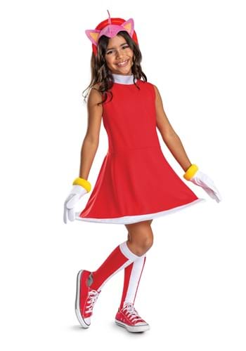 Girls Classic Sonic the Hedgehog Amy Rose Costume
