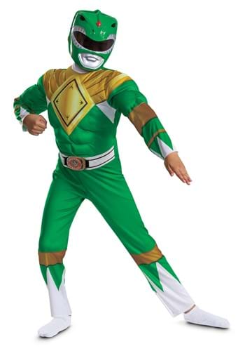 Kids Classic Power Rangers Green Ranger Costume