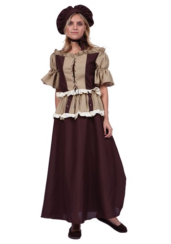 Womens Colonial Peasant Costume Dress