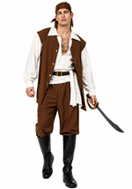 Plus Size Caribbean Pirate Mens Costume