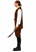 Plus Size Men's Caribbean Pirate Costume Alt 2