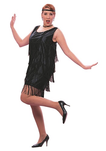Plus Size Tiered Fringe Flapper Womens Costume