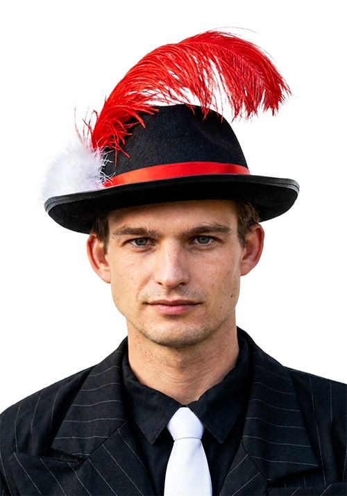 Adult Black Gangster Pimp Felt Costume Hat