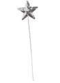 16 Inch Silver Sequin Star Wand Accessory