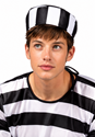 Adult Black White Classic Convict Costume Hat