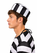 Adult Black White Classic Convict Costume Hat Alt 1
