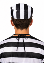 Adult Black White Classic Convict Costume Hat Alt 2