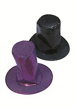 Adult Red Sequin Top Accessory Hat Alt 1