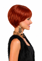 Womens 60s Burgundy Short Costume Wig Alt 1