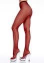 Womens Fishnet Red Costume Pantyhose Tights