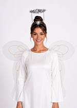 Adult White Angel Costume Wings Alt 2
