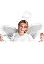 Angel White Halo with Marabou Costume Accessory Alt 1