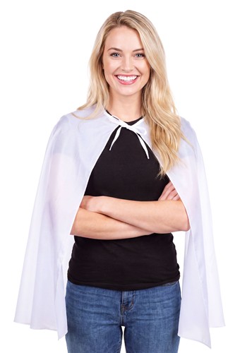 Adult Superhero White Costume Cape