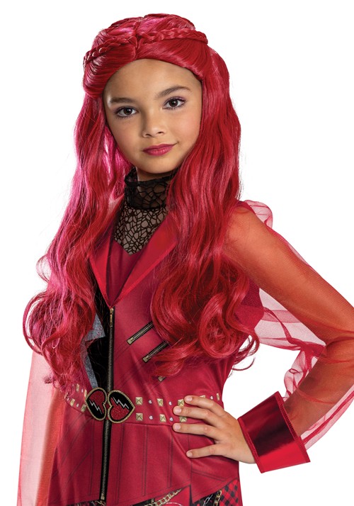 Kids Disney Descendants 5 Red Costume Wig