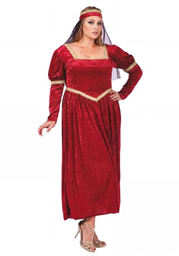 Plus Size Red Renaissance Princess Costume Women