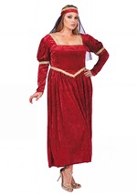 Plus Size Red Renaissance Princess Costume Women