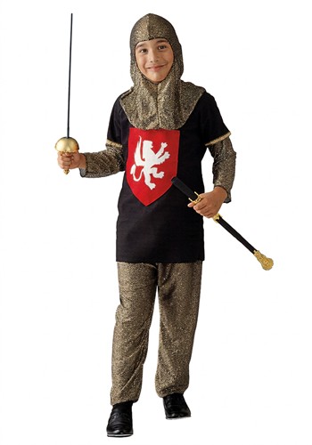 Kids Medieval Gold Knight Costume