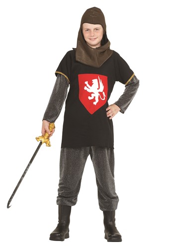 Kids Medieval Silver Knight Costume