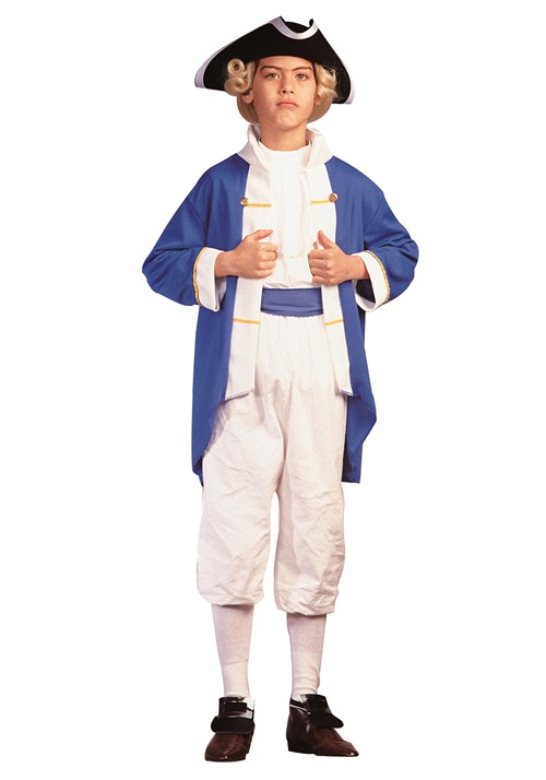 Boys Colonial Blue Captain Costume