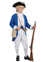 Child's Colonial Blue Captain Costume Alt 1