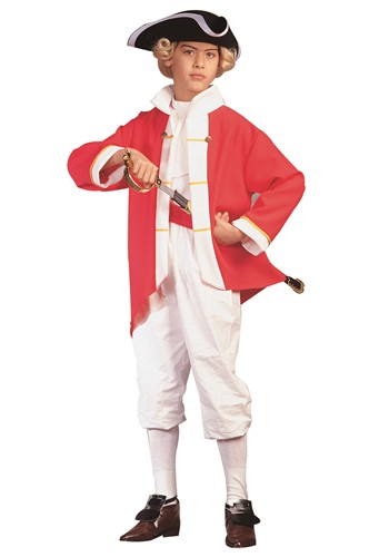 Boys Colonial Red Captain Costume